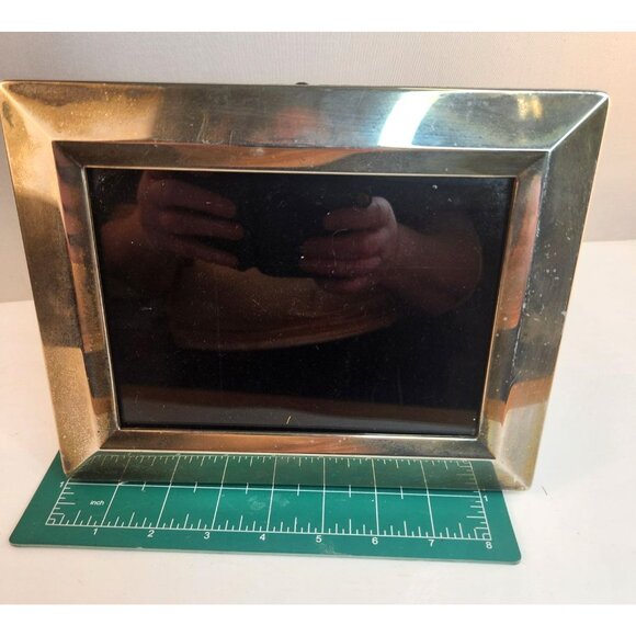 Vintage Silver Tone Picture Frame 5"x7" Hinged Back Stand Classic Home Decor - Picture 8 of 15